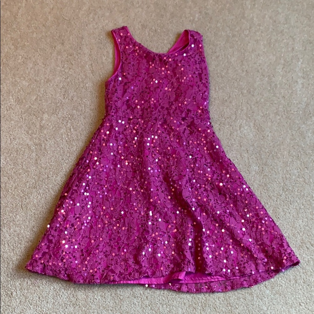 Girls Sleeveless Sparkle Dress.